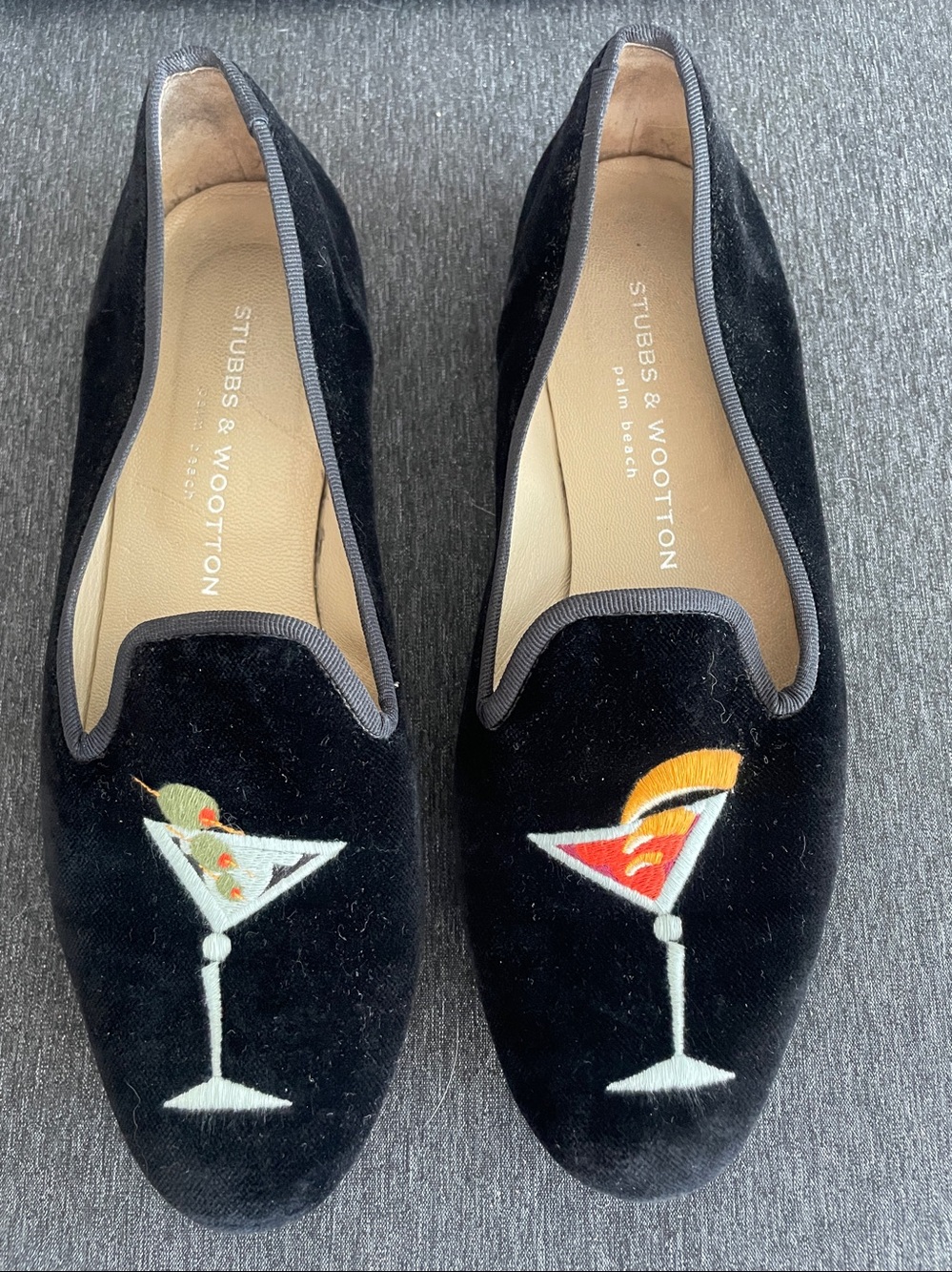 Stubbs & Wootton Palm Beach loafers Martini leather/velvet 9